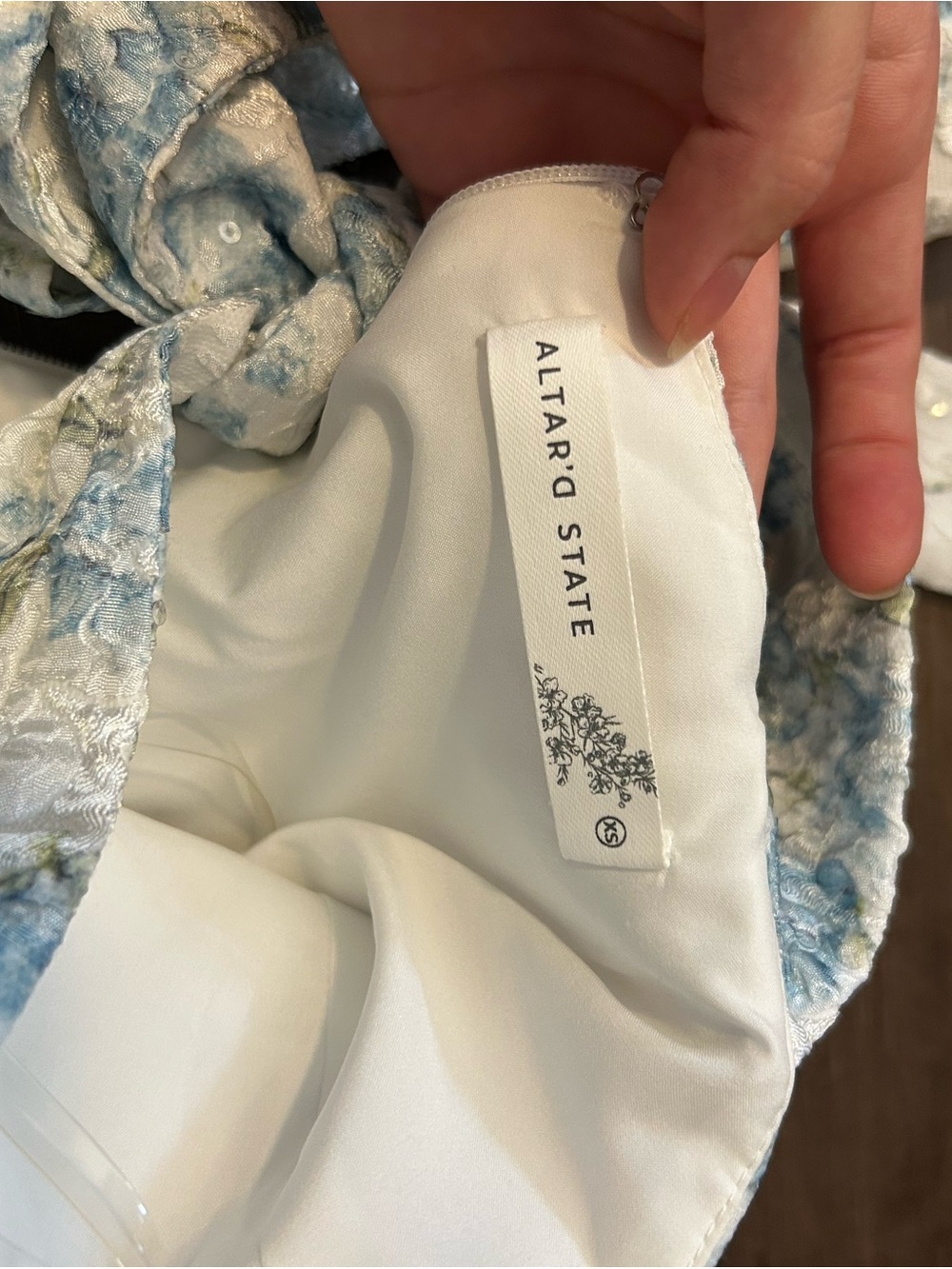 Altar'd State Blue and White Floral Dress - Picture 7 of 10